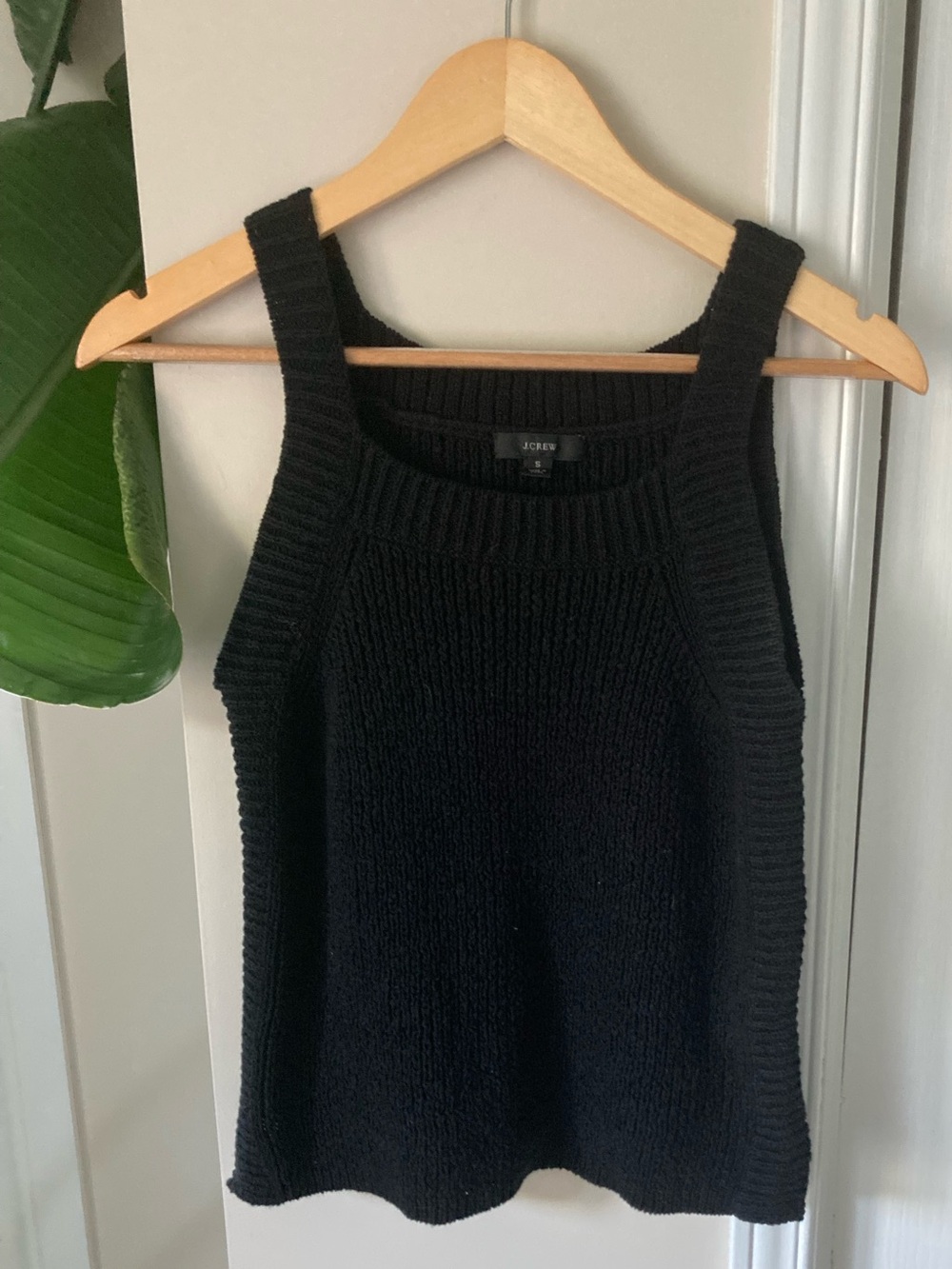 J. Crew Black Ribbed Knit Tank